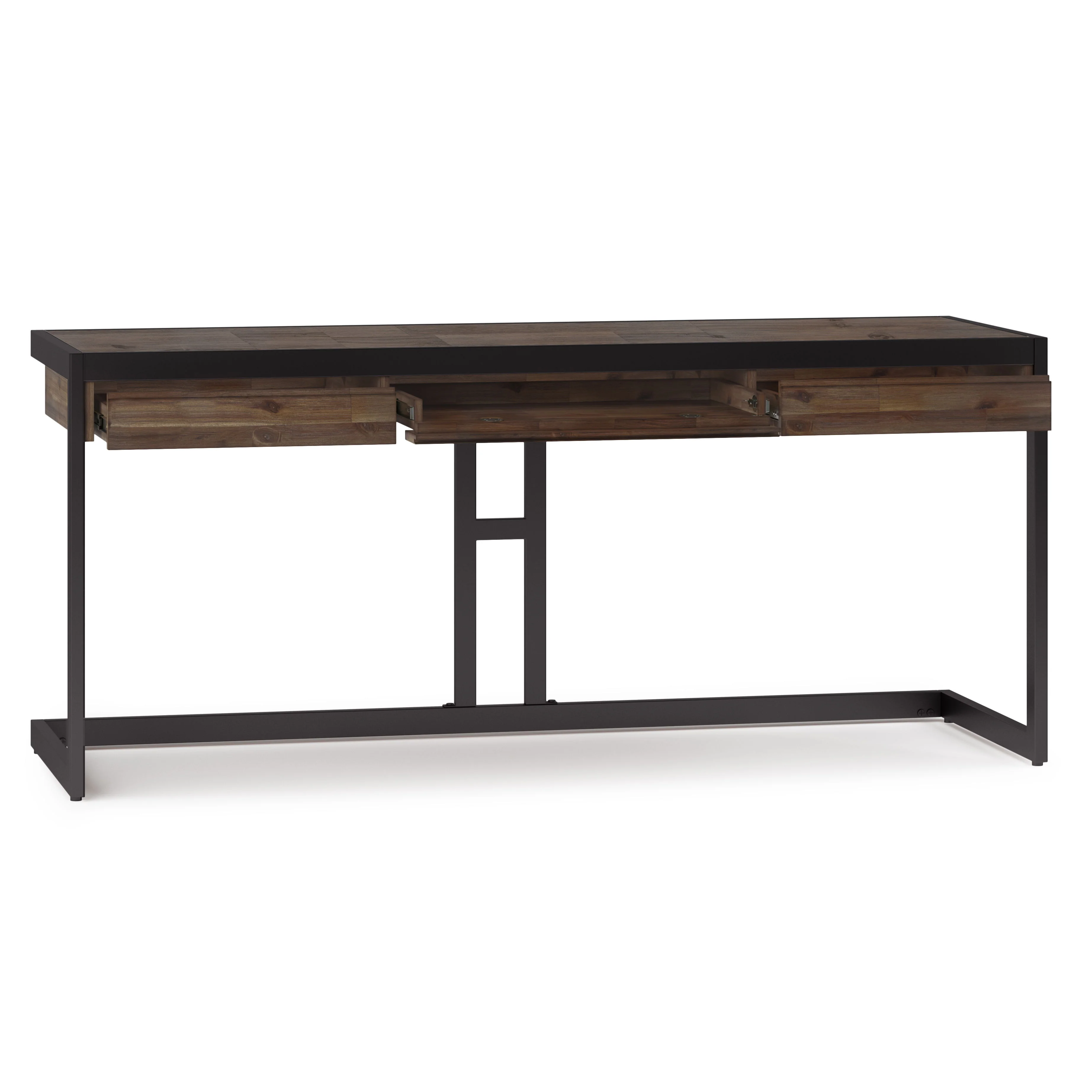 Erina - Large Desk - Rustic Natural Aged Brown - Image 4