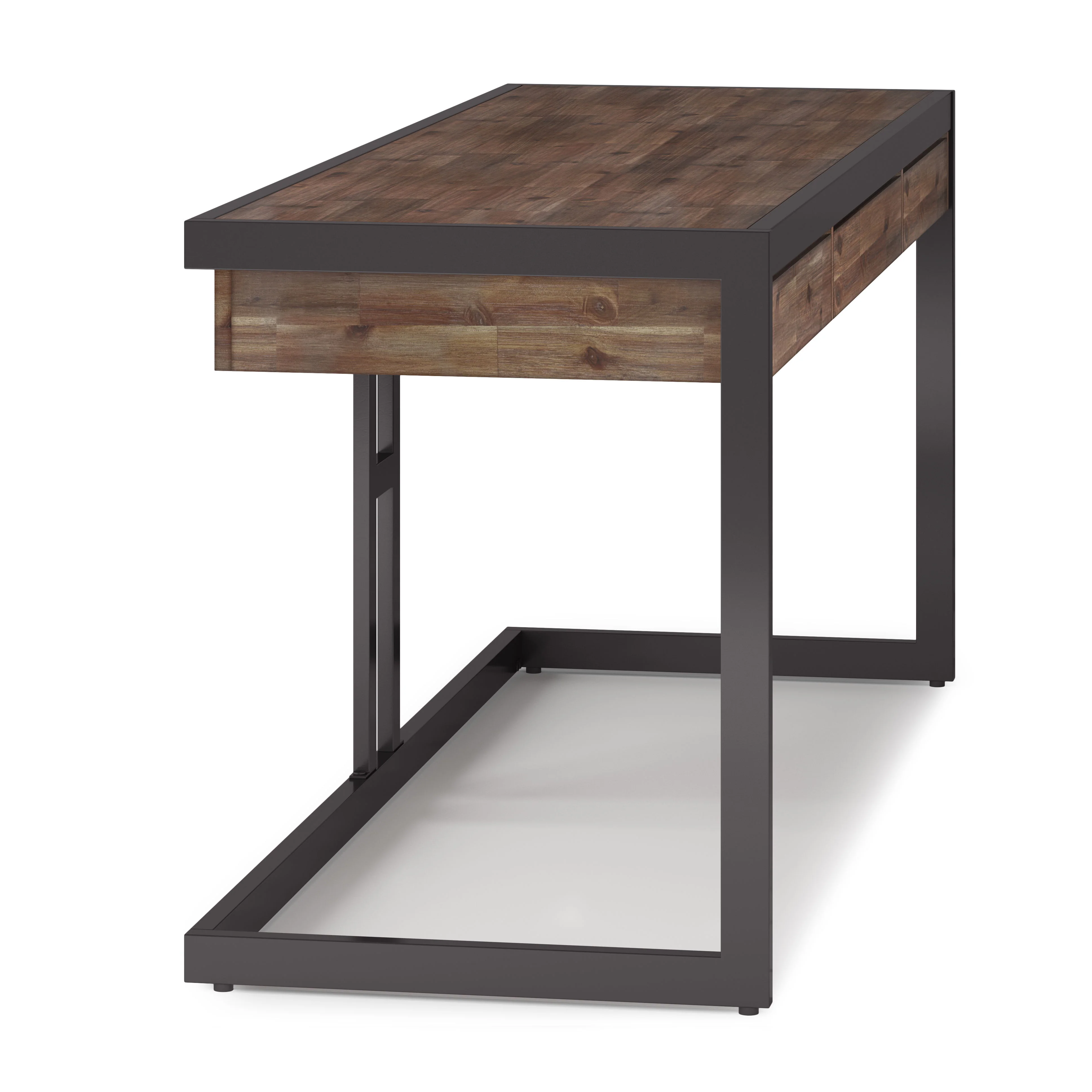 Erina - Large Desk - Rustic Natural Aged Brown - Image 6