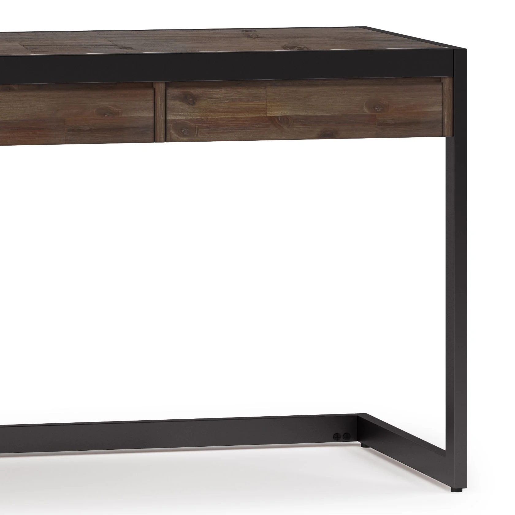 Erina - Large Desk - Rustic Natural Aged Brown - Image 7
