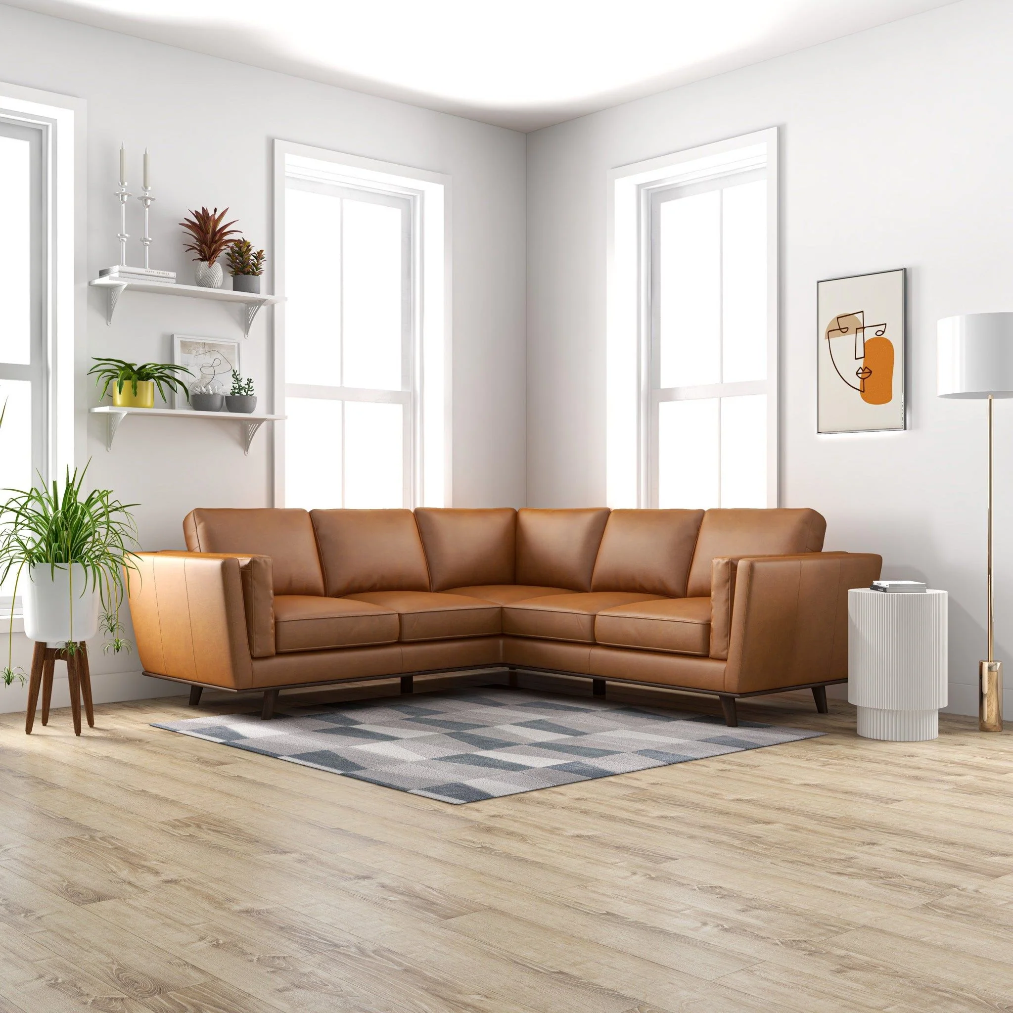 Erman - Corner Sofa - Tan - Image 7