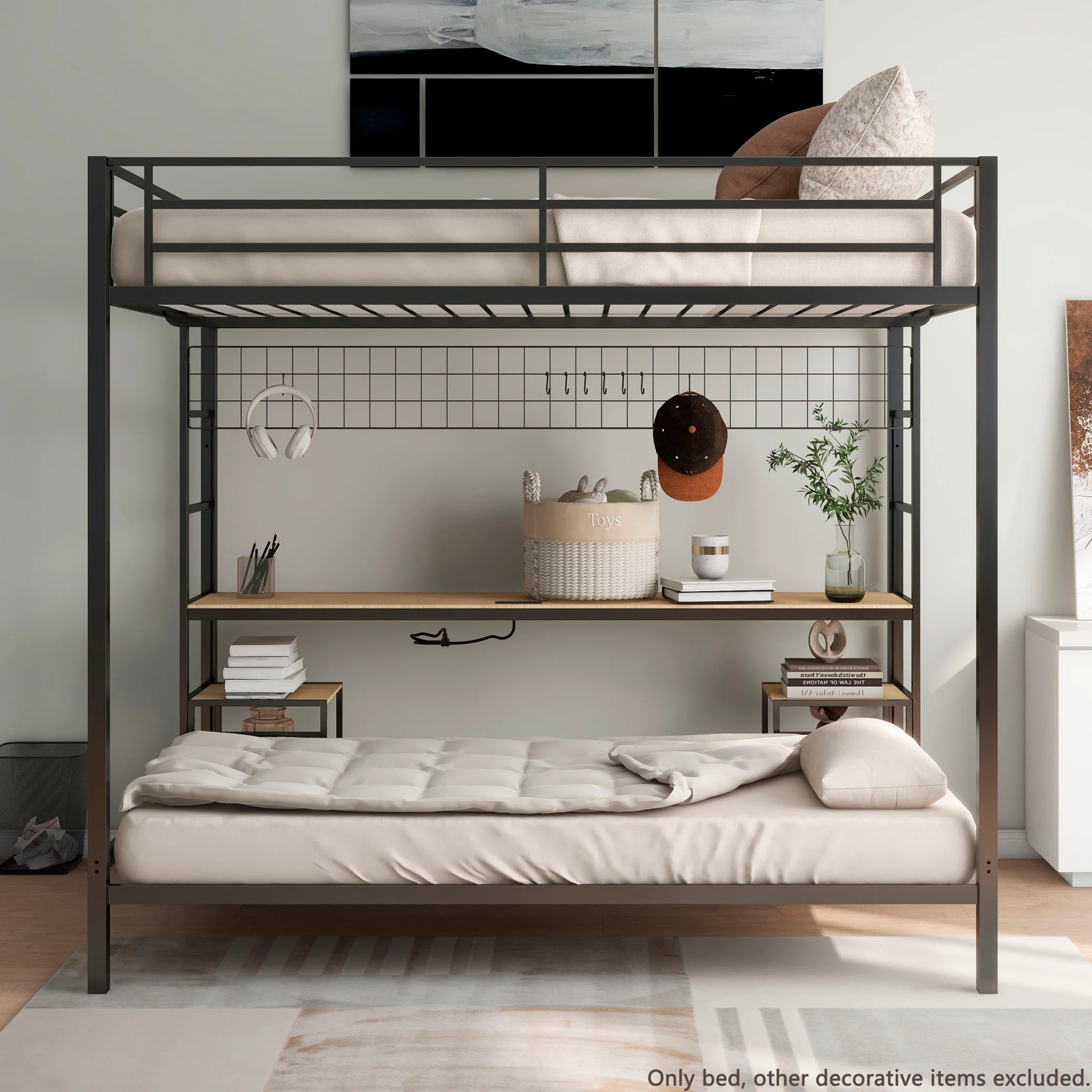 Ethan - Bunk Bed With Desk, Charging Station, Storage Shelves - Image 27