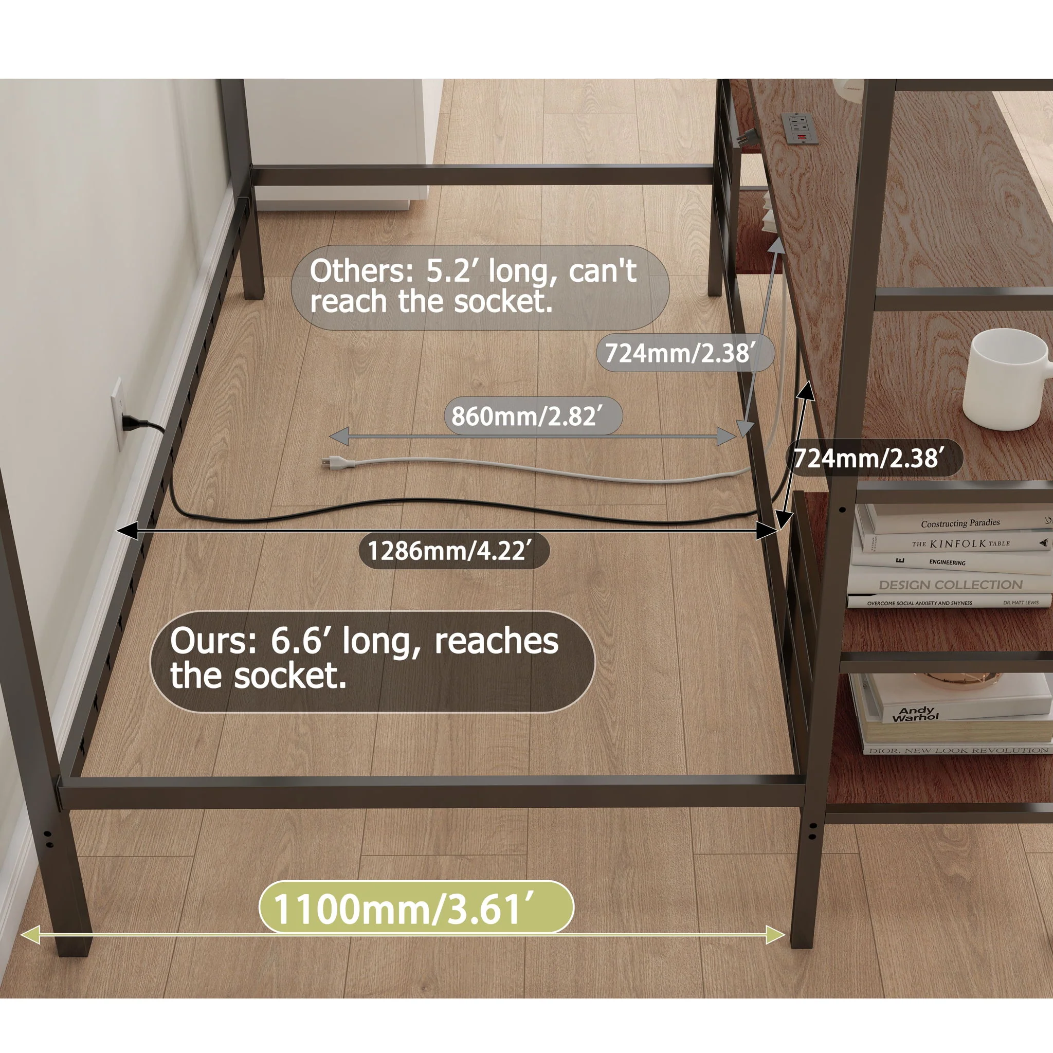 Ethan - Bunk Bed With Desk, Charging Station, Storage Shelves - Image 30