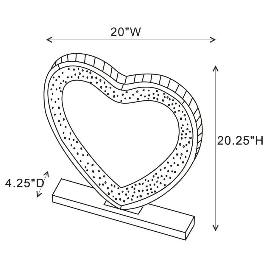 Euston - Heart Shaped Vanity Mirror - Silver - Image 8