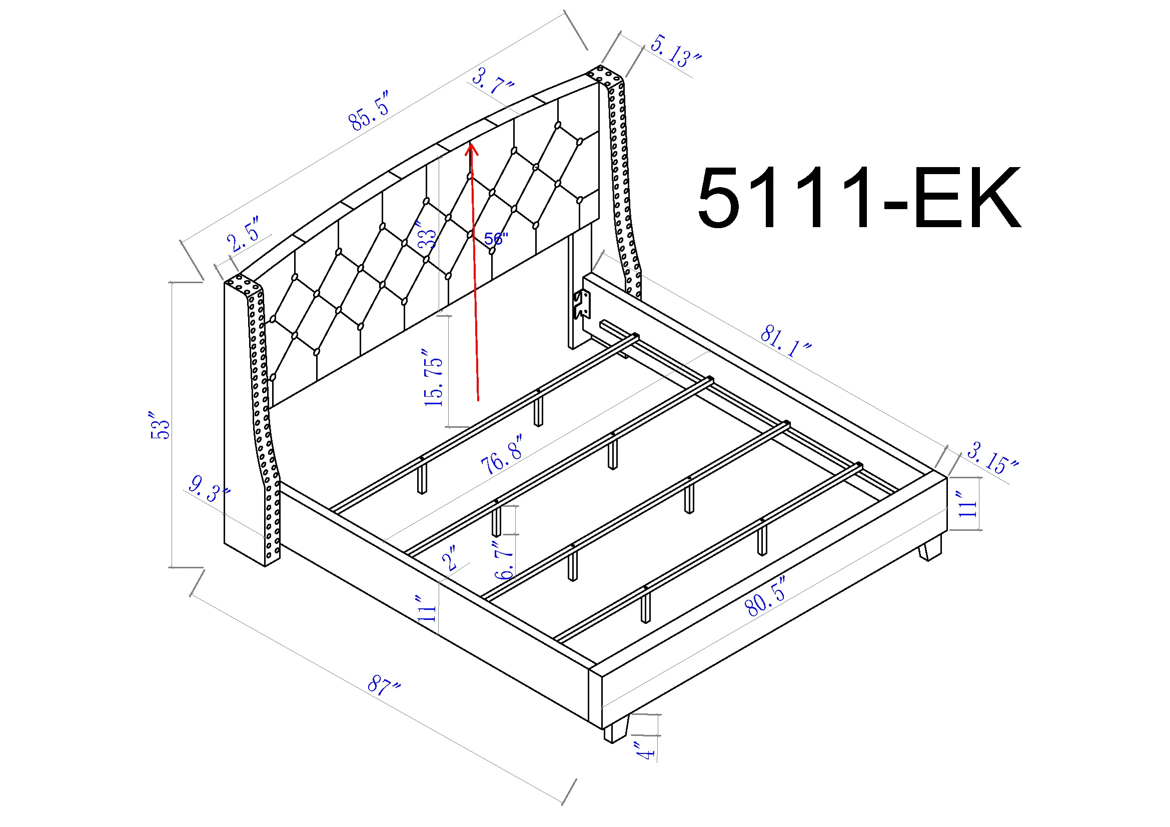 Eva Bed Black - Image 2