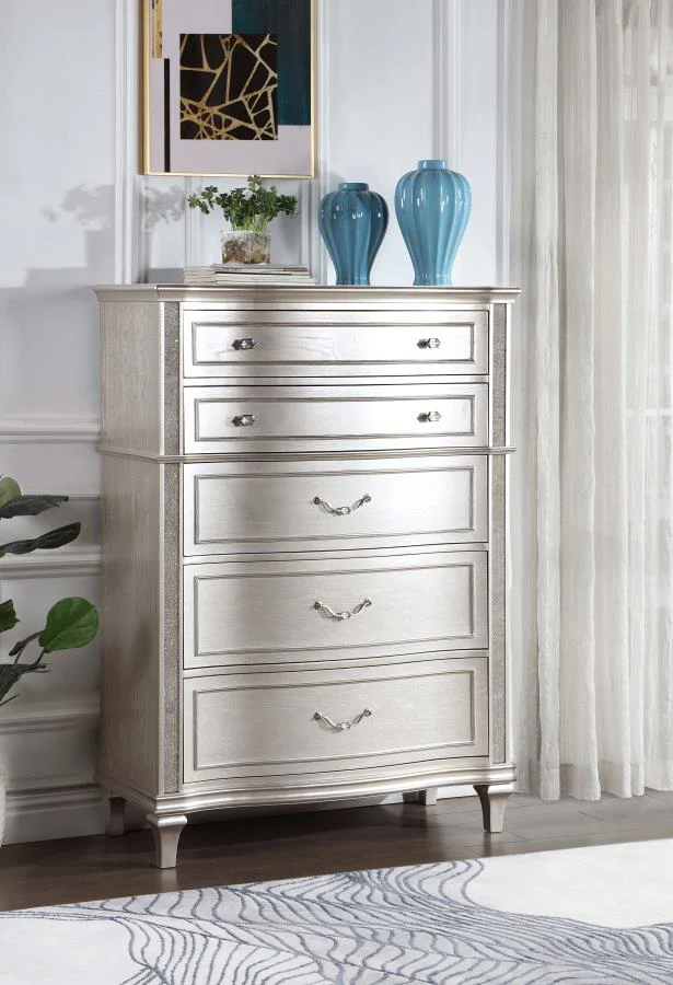 Evangeline - 6-Drawer Bedroom Chest - Silver Oak - Image 2