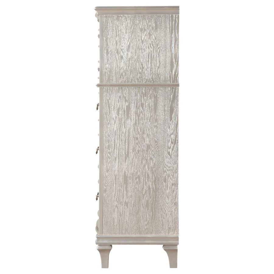 Evangeline - 6-Drawer Bedroom Chest - Silver Oak - Image 5