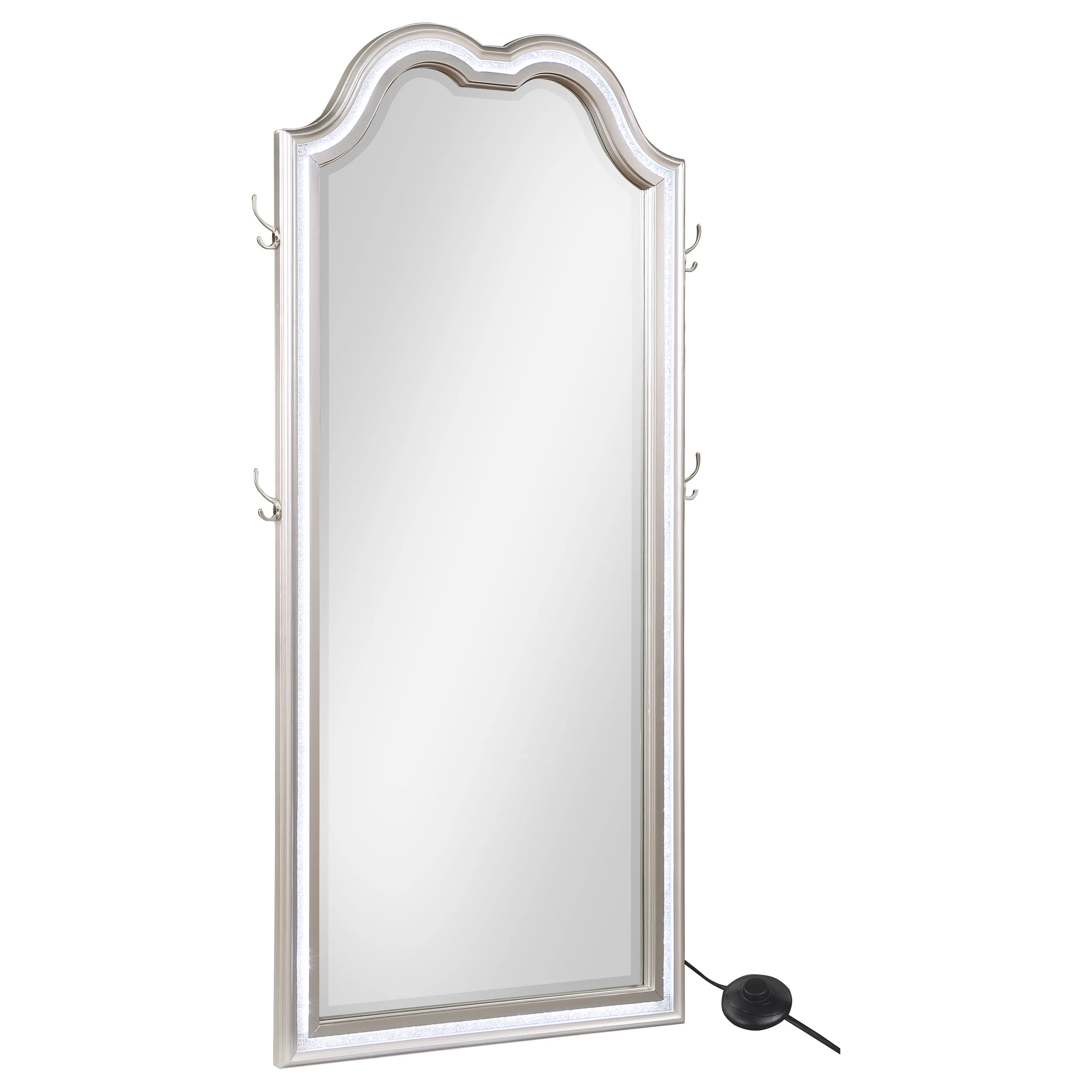 Evangeline - Full Length LED Light Floor Mirror - Silver Oak - Image 11