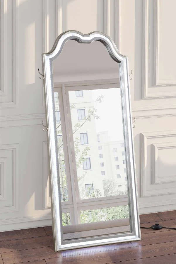 Evangeline - Full Length LED Light Floor Mirror - Silver Oak - Image 3