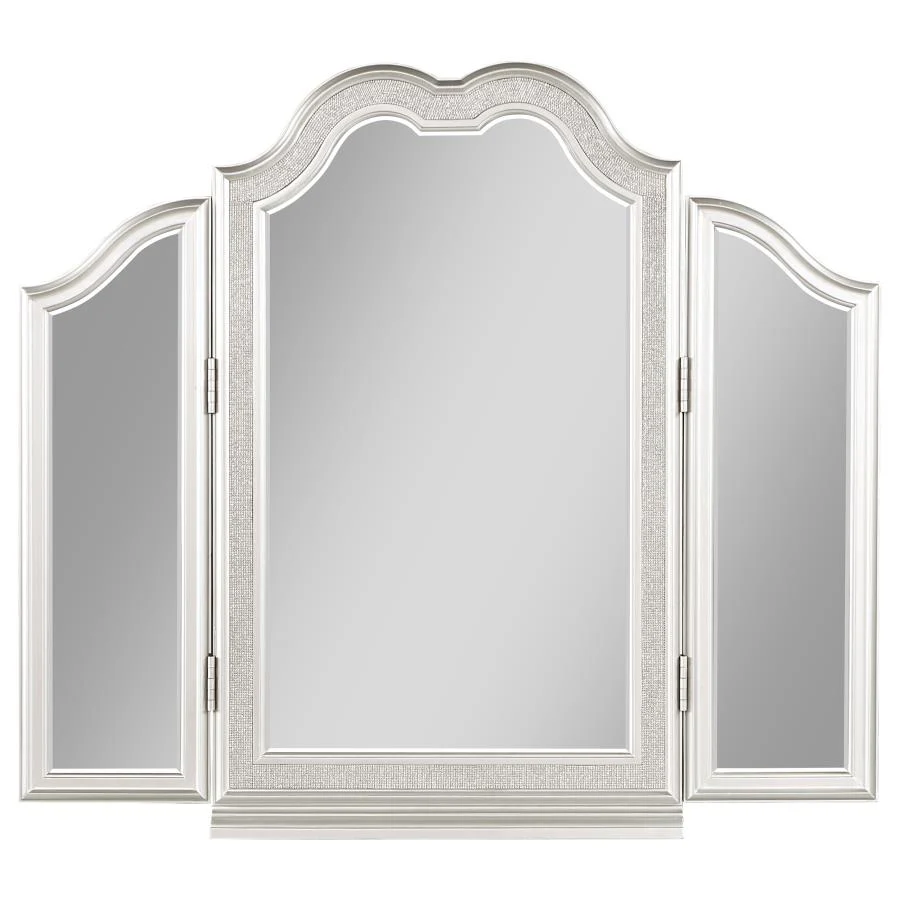 Evangeline Tri-Fold Vanity Mirror Silver Oak - Image 2