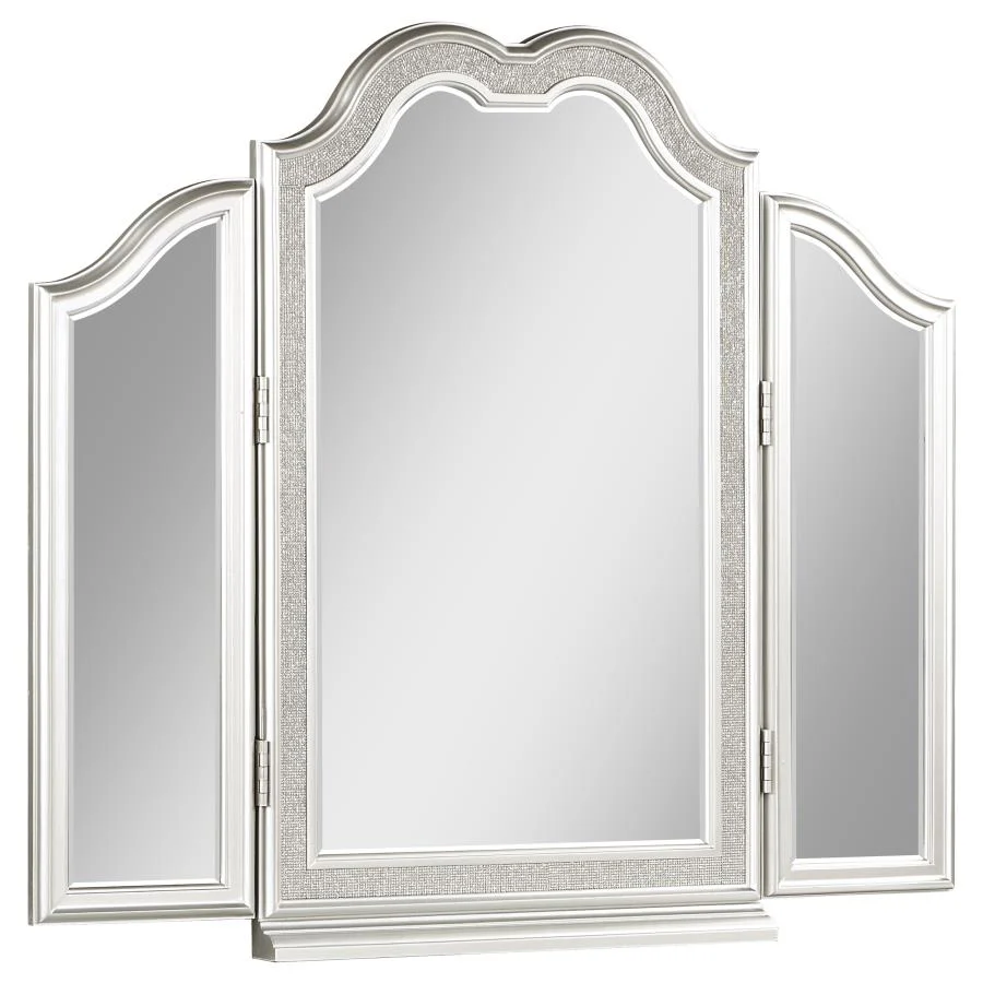 Evangeline Tri-Fold Vanity Mirror Silver Oak - Image 6