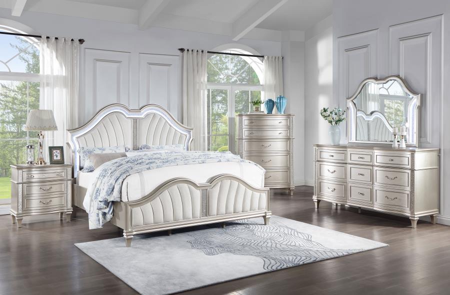 Evangeline - Wood LED Panel Bed - Image 33