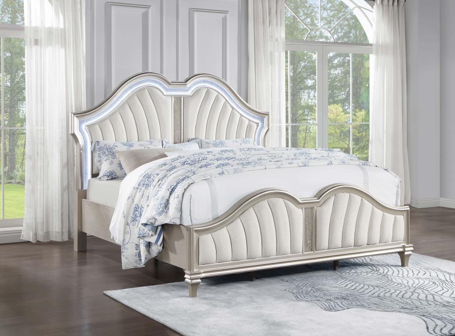 Evangeline - Wood LED Panel Bed - Image 4
