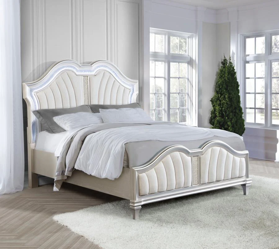 Evangeline - Wood LED Panel Bed - Image 6