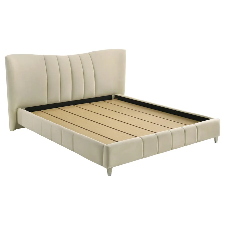 Evelyn - Upholstered Panel Platform Bed - Image 2