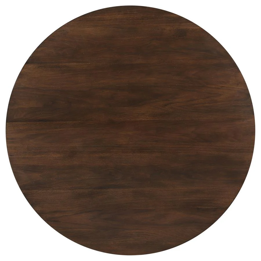 Everton - 5 Piece Round Dining Table Set - Dark Walnut - Image 5