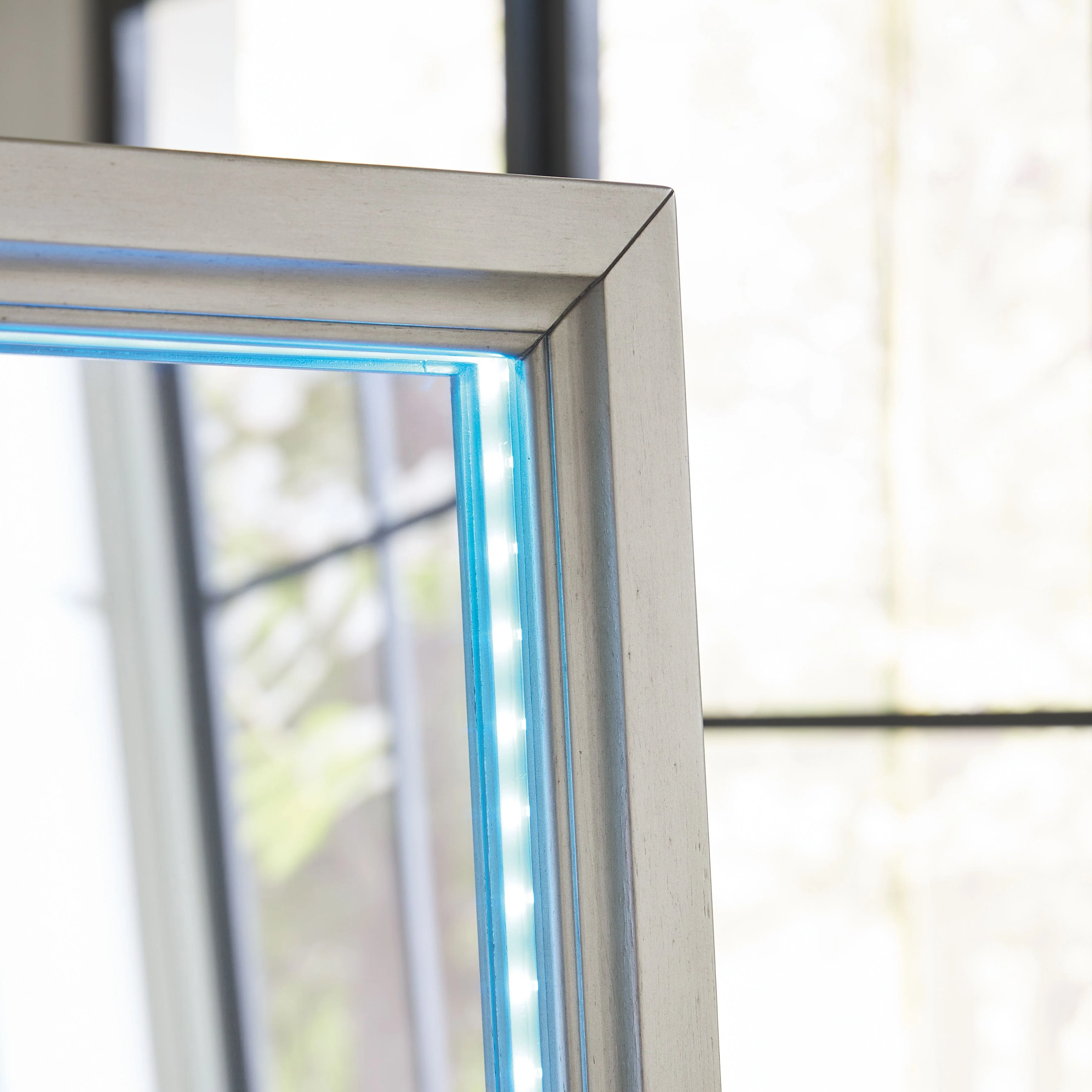Evesen - Floor Standing Mirror With Storage - Champagne - Image 8
