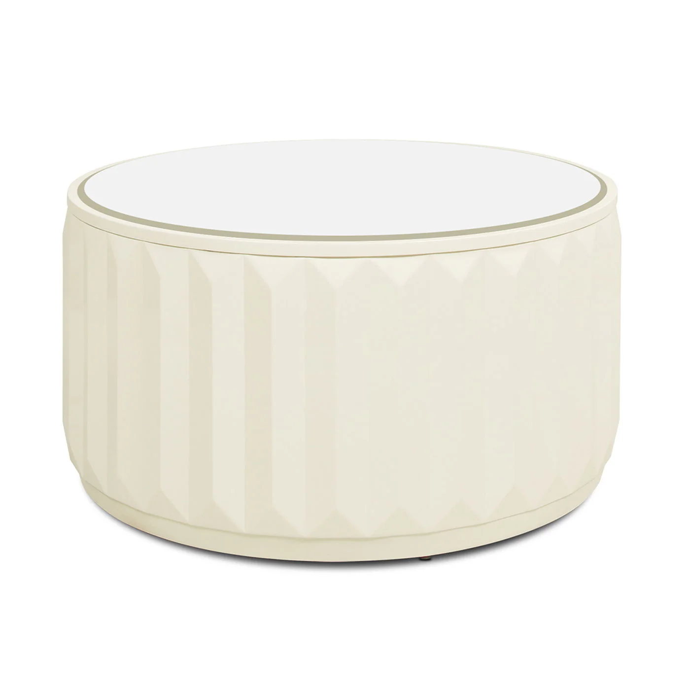 Facino - Round Storage Coffee Table - White Birch - Image 10