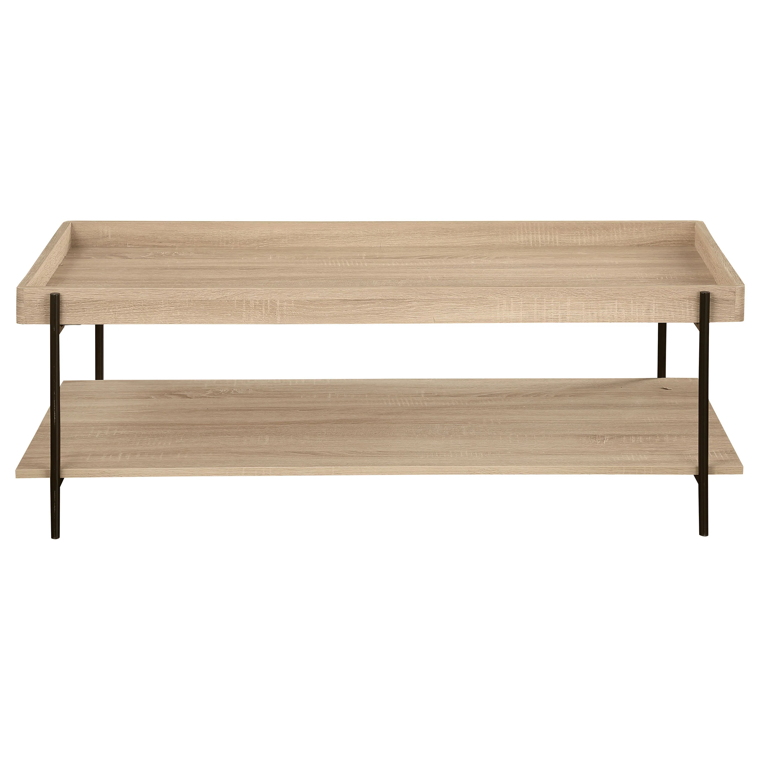 Fallon Rectangular Engineered Wood Coffee Table Light Brown - Image 3
