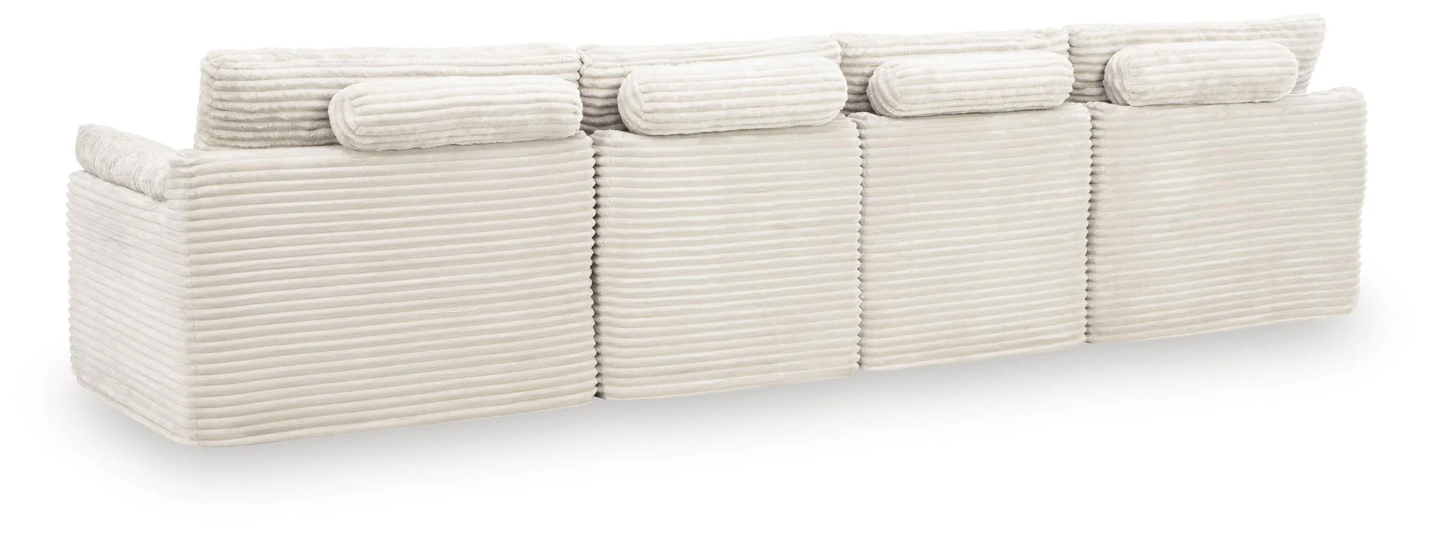 Fannin - 4-Piece Sectional With Ottoman - Ivory - Image 4