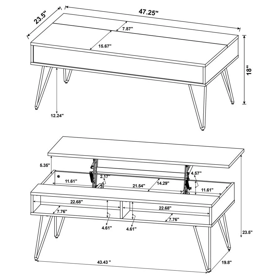 Fanning - Lift Top Coffee Table Set - Image 14
