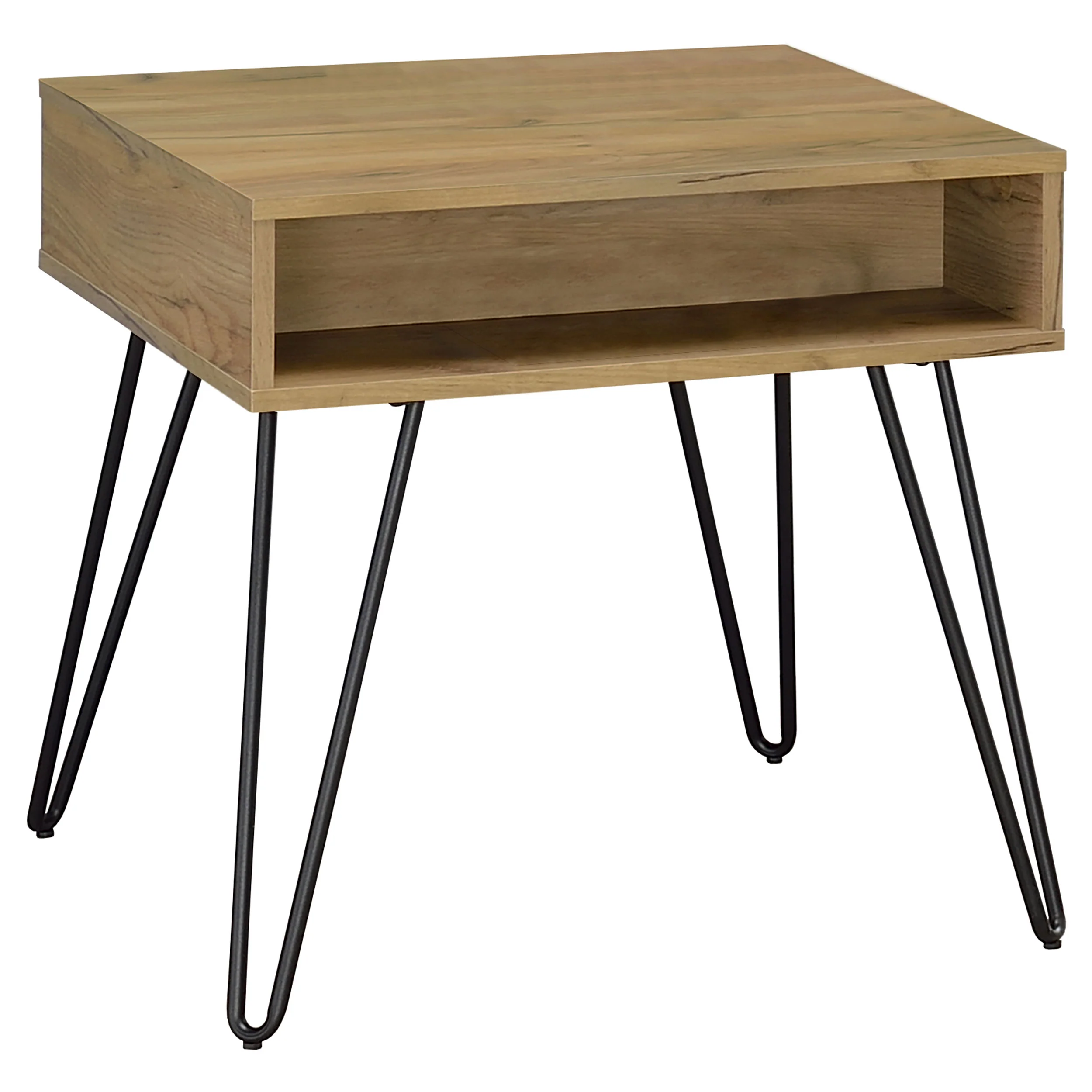 Fanning - Engineered Wood Side End Table - Golden Oak - Image 7