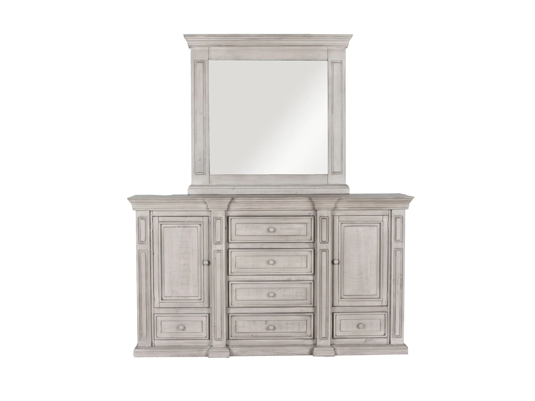 Farmhouse Aspen Gray Solid Wood 6-Piece Bedroom Set - Image 6