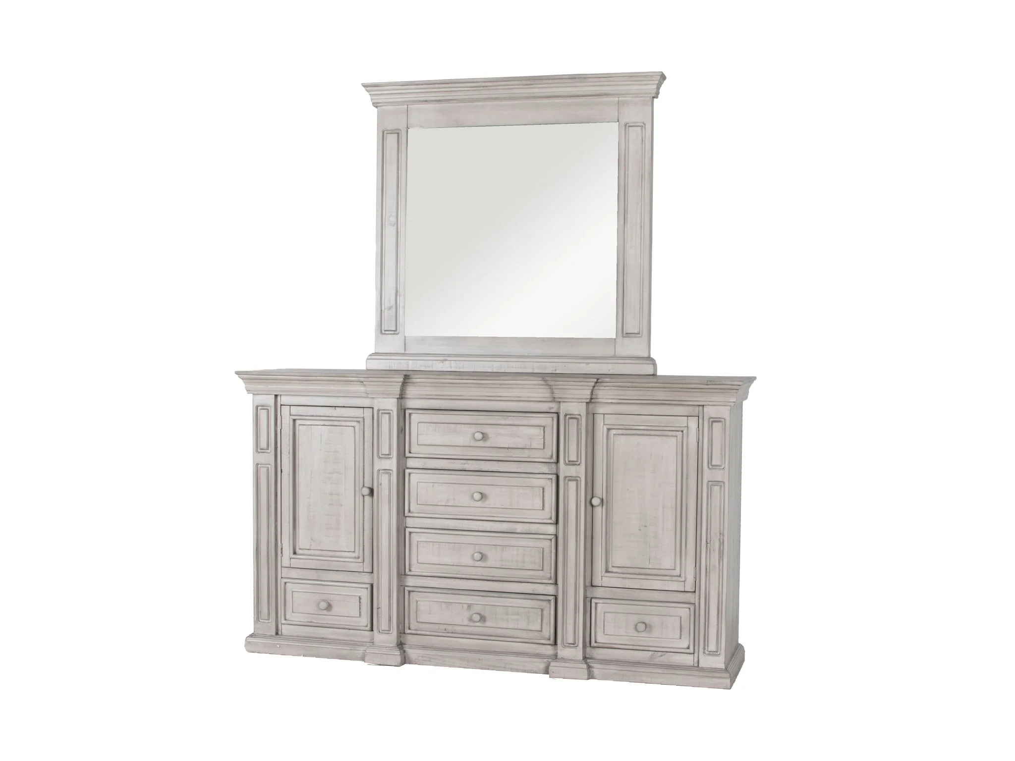 Farmhouse Aspen Gray Solid Wood 6-Piece Bedroom Set - Image 7