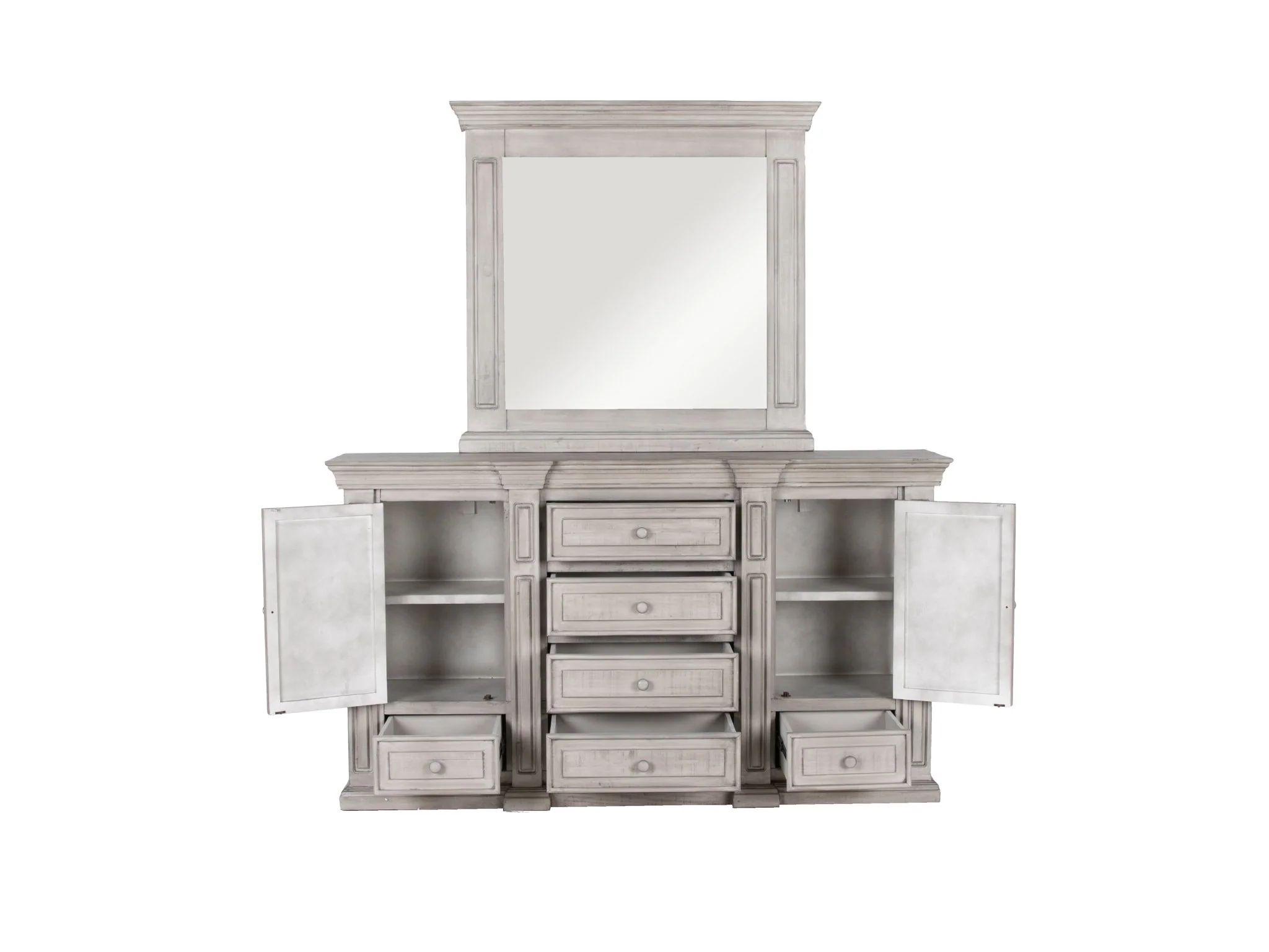 Farmhouse Aspen Gray Solid Wood 6-Piece Bedroom Set - Image 8