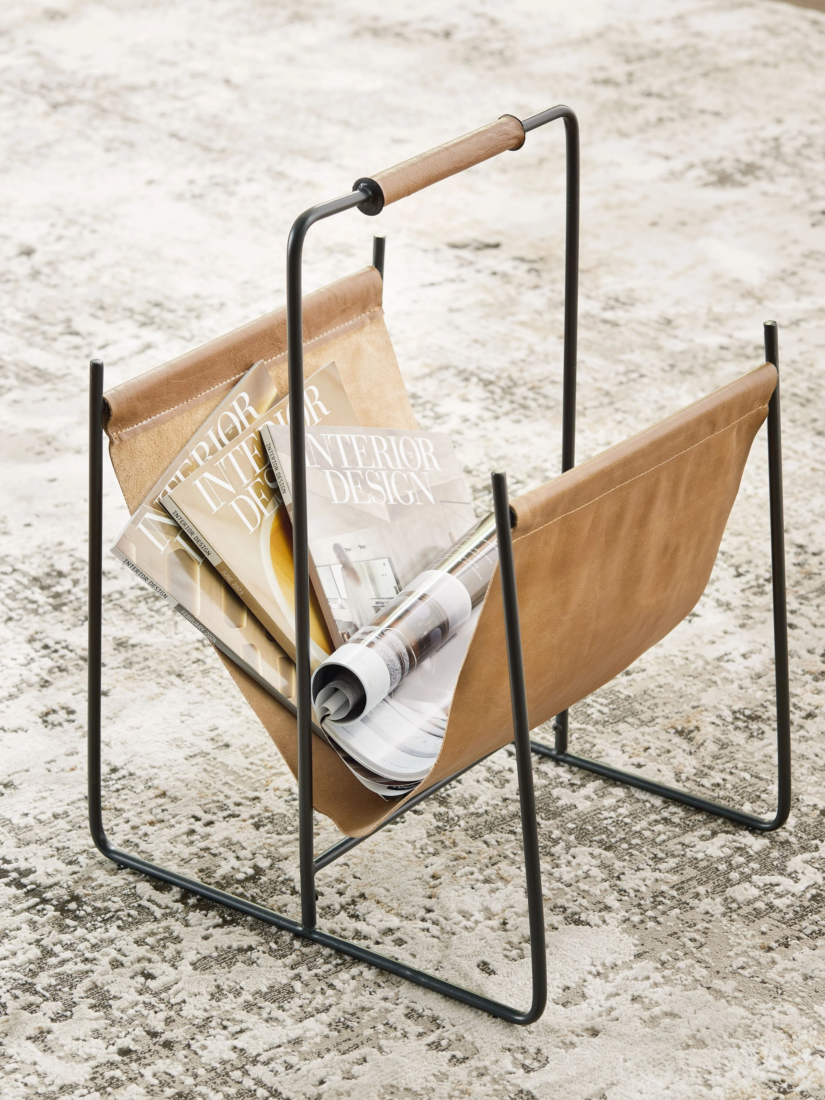 Faronworth - Magazine Rack - Brown / Black - Image 5