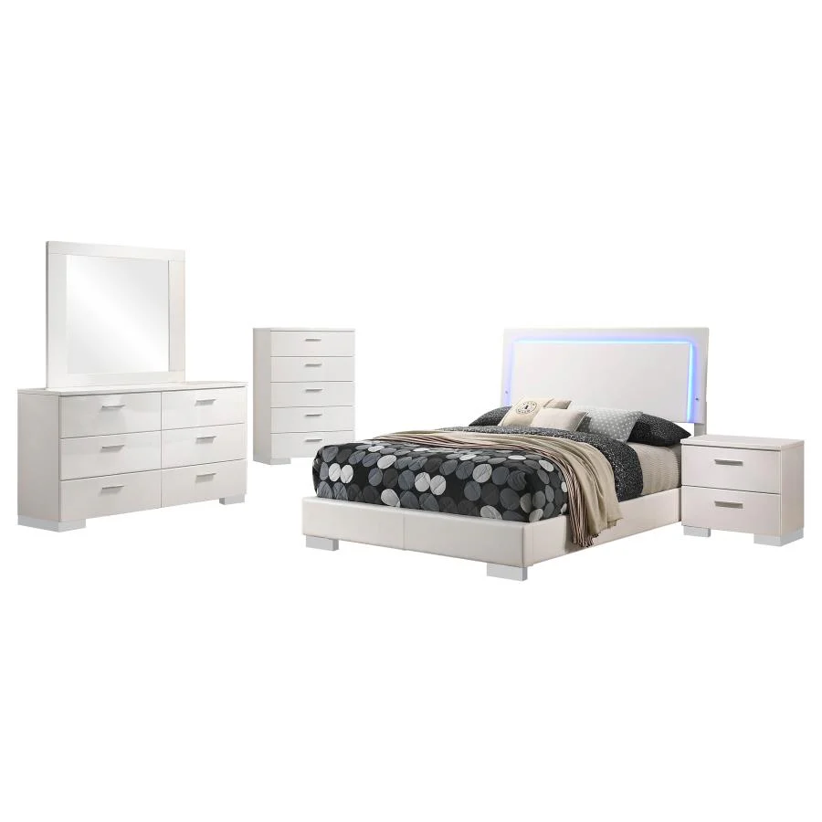 Felicity Bedroom Set White High Gloss