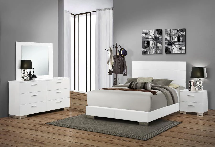 Felicity Bedroom Set White High Gloss - Image 106