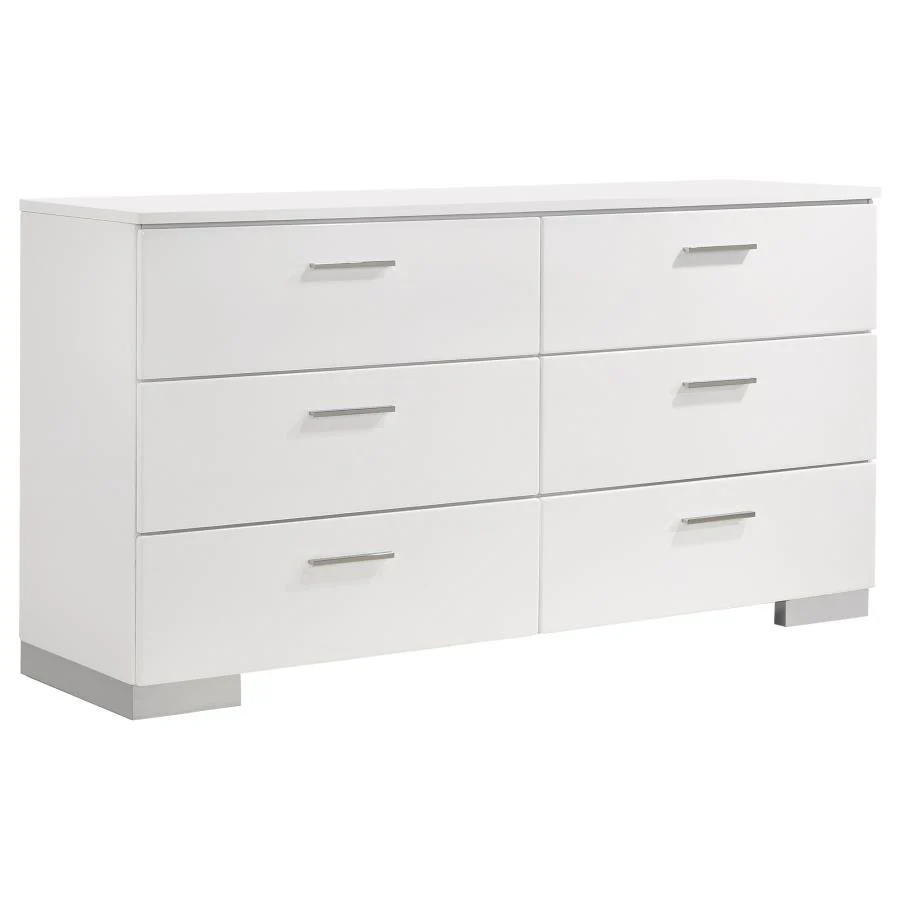 Felicity Bedroom Set White High Gloss - Image 55