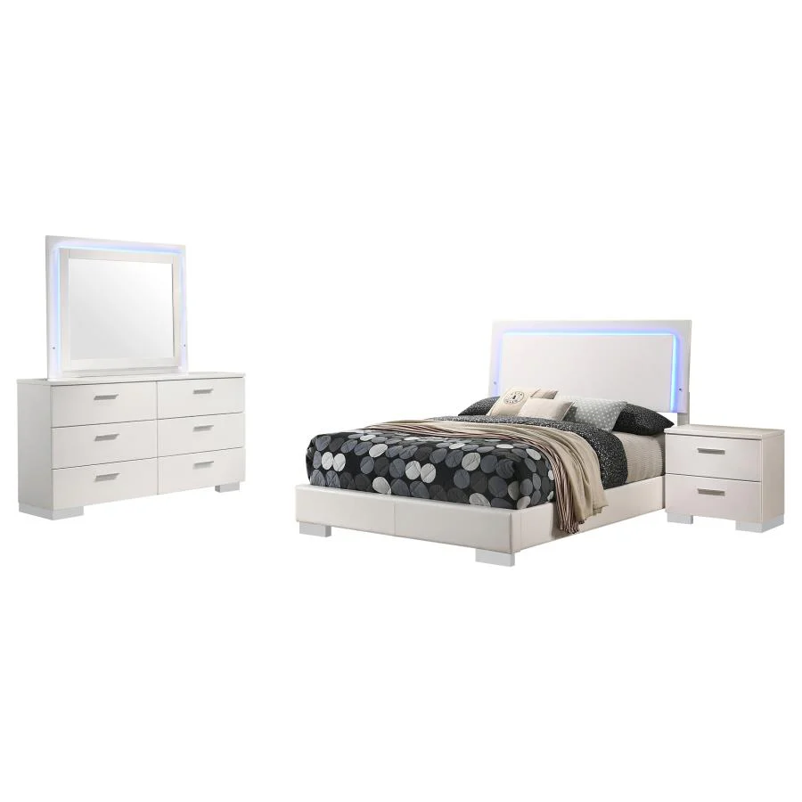 Felicity - Bedroom Set With Led Headboard And Mirror - Image 11