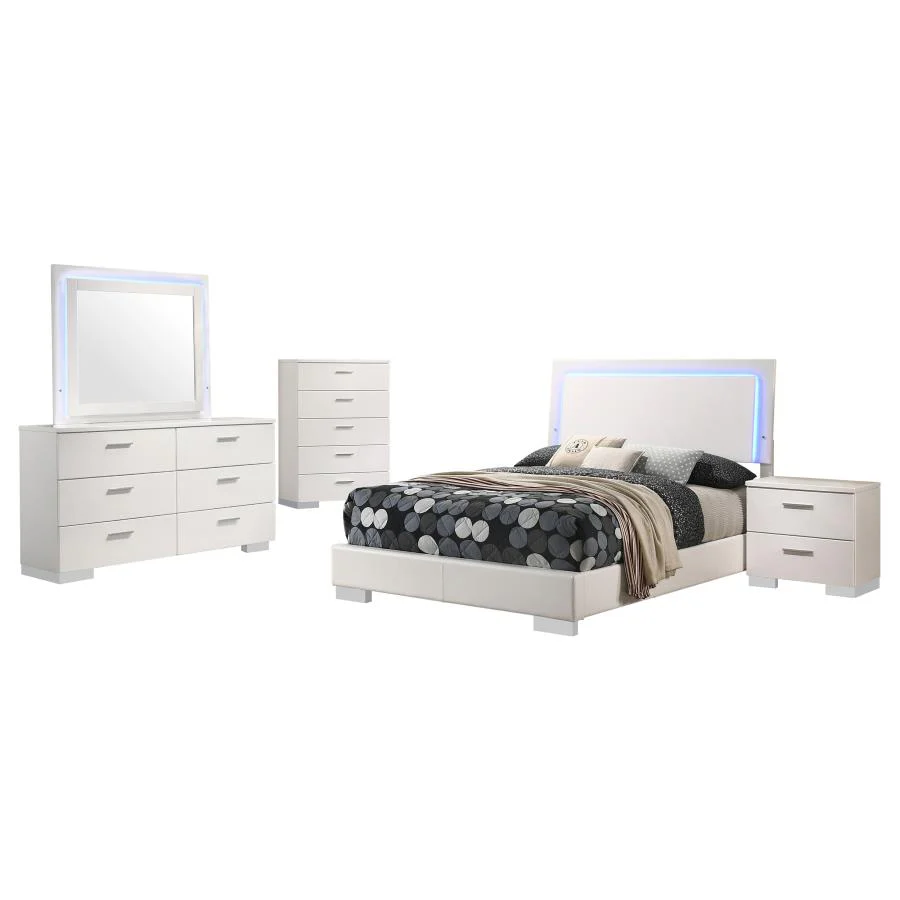 Felicity - Bedroom Set With Led Headboard And Mirror - Image 12