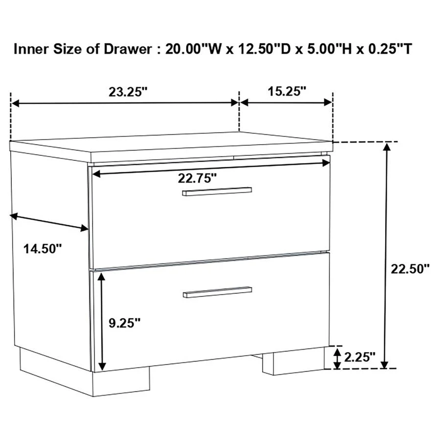 Felicity - Bedroom Set With Led Headboard And Mirror - Image 145