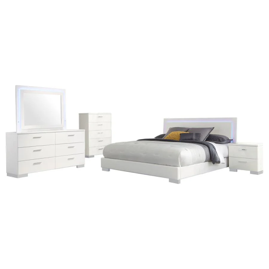 Felicity - Bedroom Set With Led Headboard And Mirror - Image 18