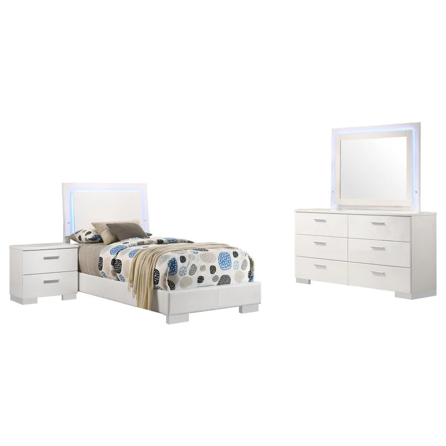 Felicity - Bedroom Set With Led Headboard And Mirror - Image 20