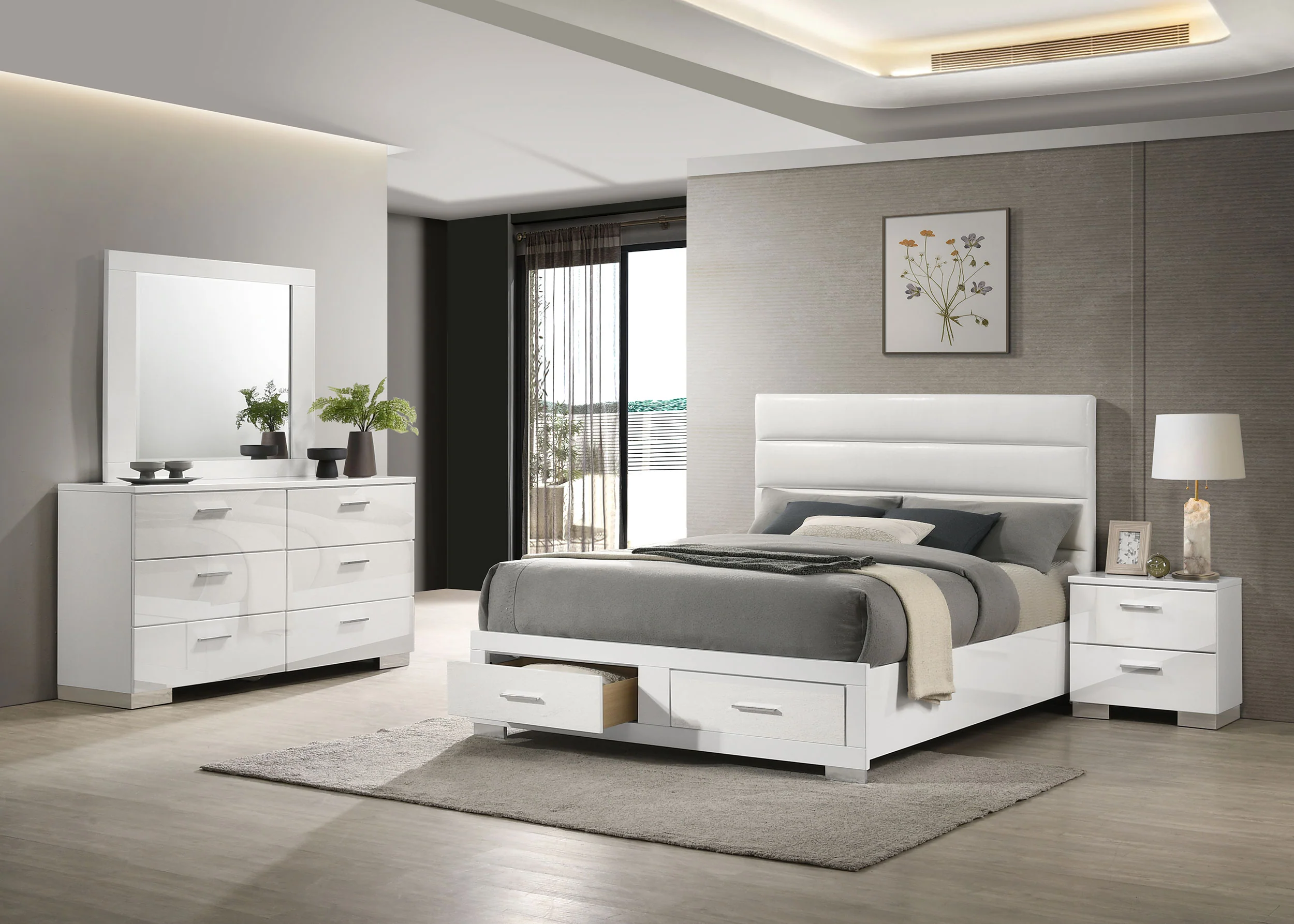 Felicity - Storage Bedroom Set - White - Image 107