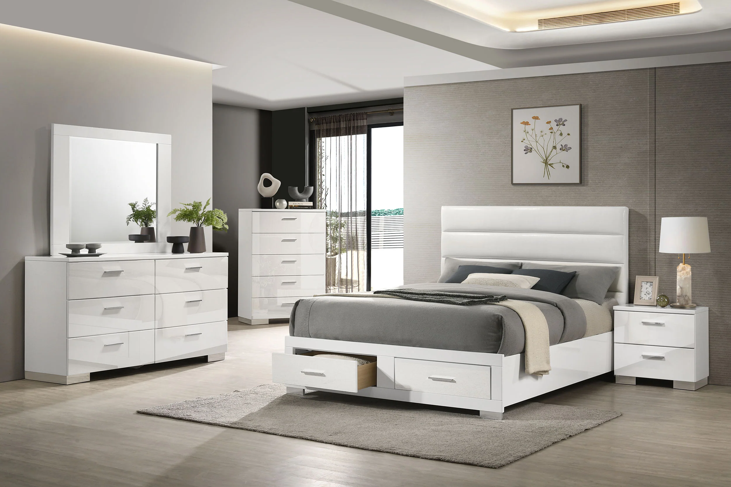 Felicity - Storage Bedroom Set - White - Image 108