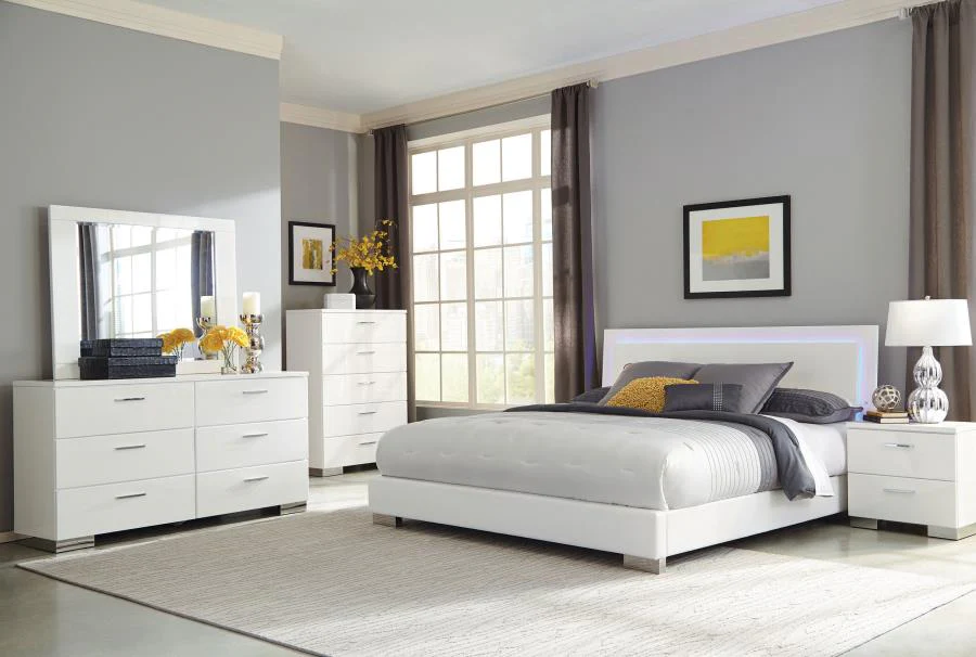 Felicity - Wood LED Panel Bed - Image 18