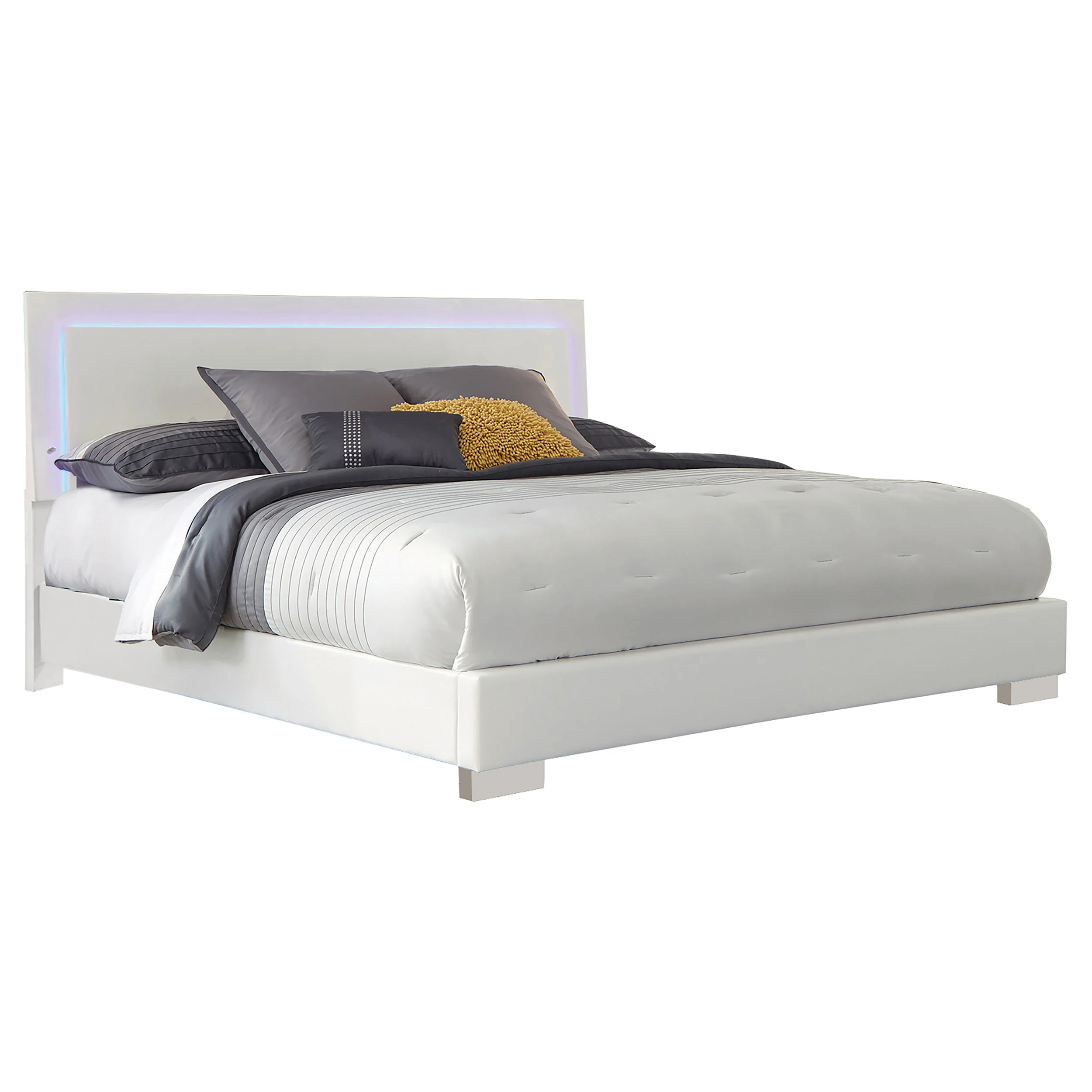 Felicity - Wood LED Panel Bed - Image 45