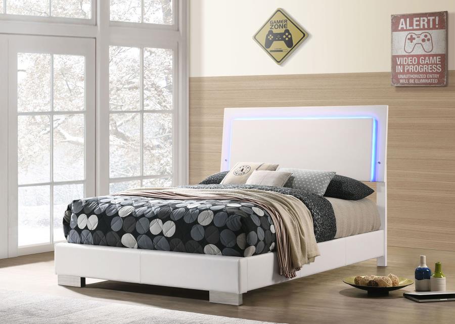 Felicity - Wood LED Panel Bed - Image 6