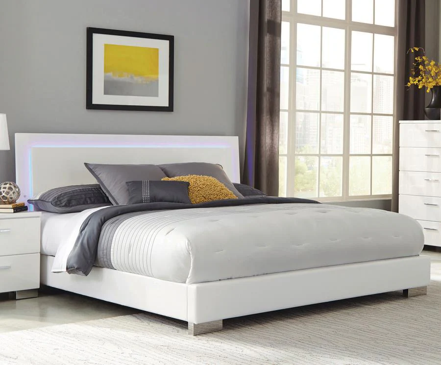 Felicity - Wood LED Panel Bed - Image 8