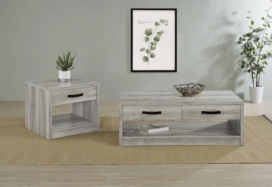 Felix - 2-Drawer Engineered Wood Coffee Table - Gray Driftwood - Image 10