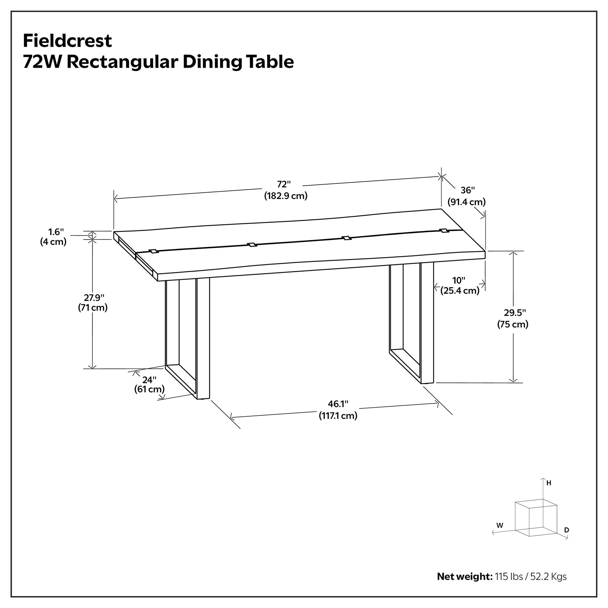 Fieldcrest - Handcrafted Dining Table - Image 4