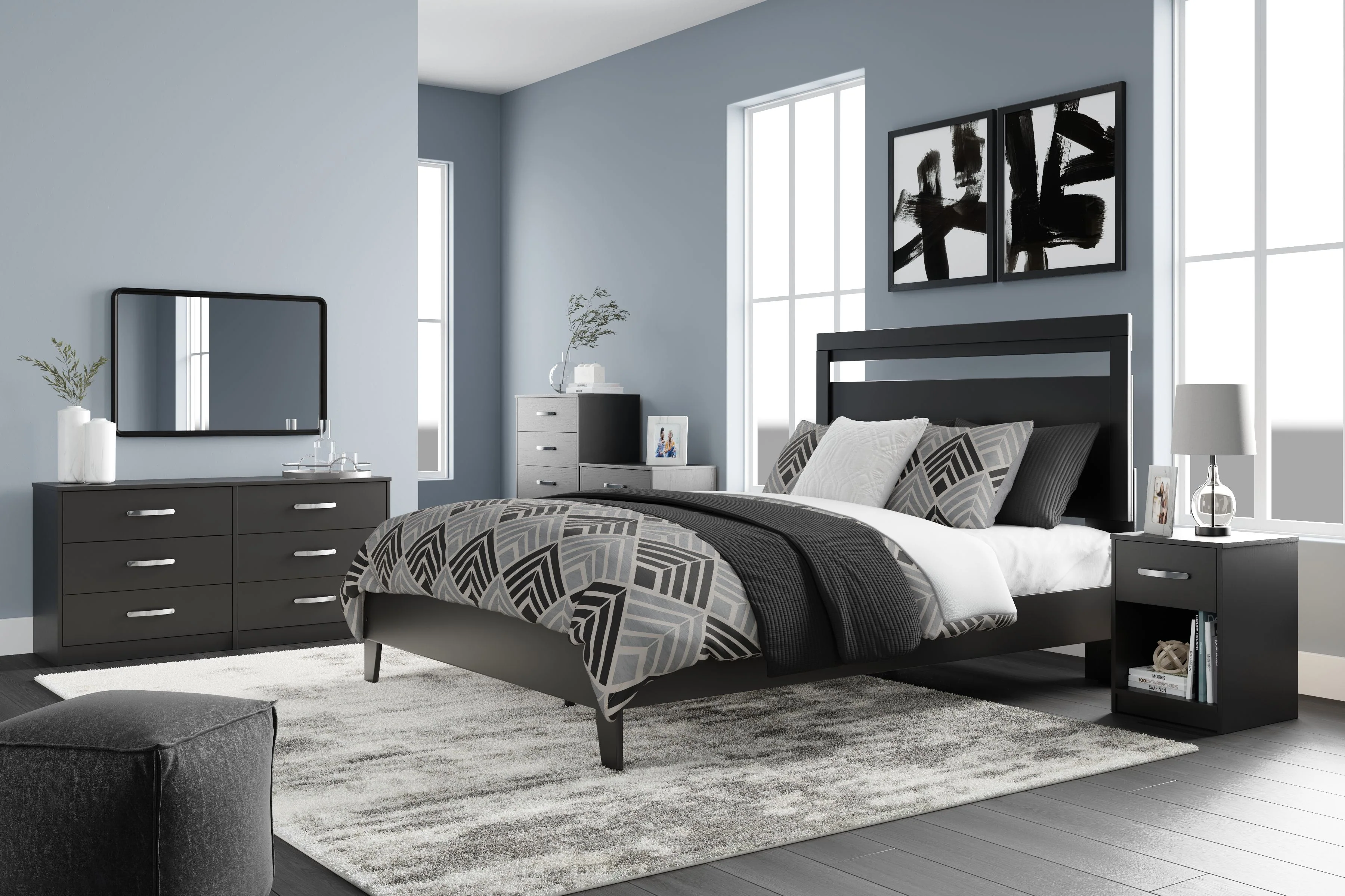 Finch - Six Drawer Dresser - Black - Image 4