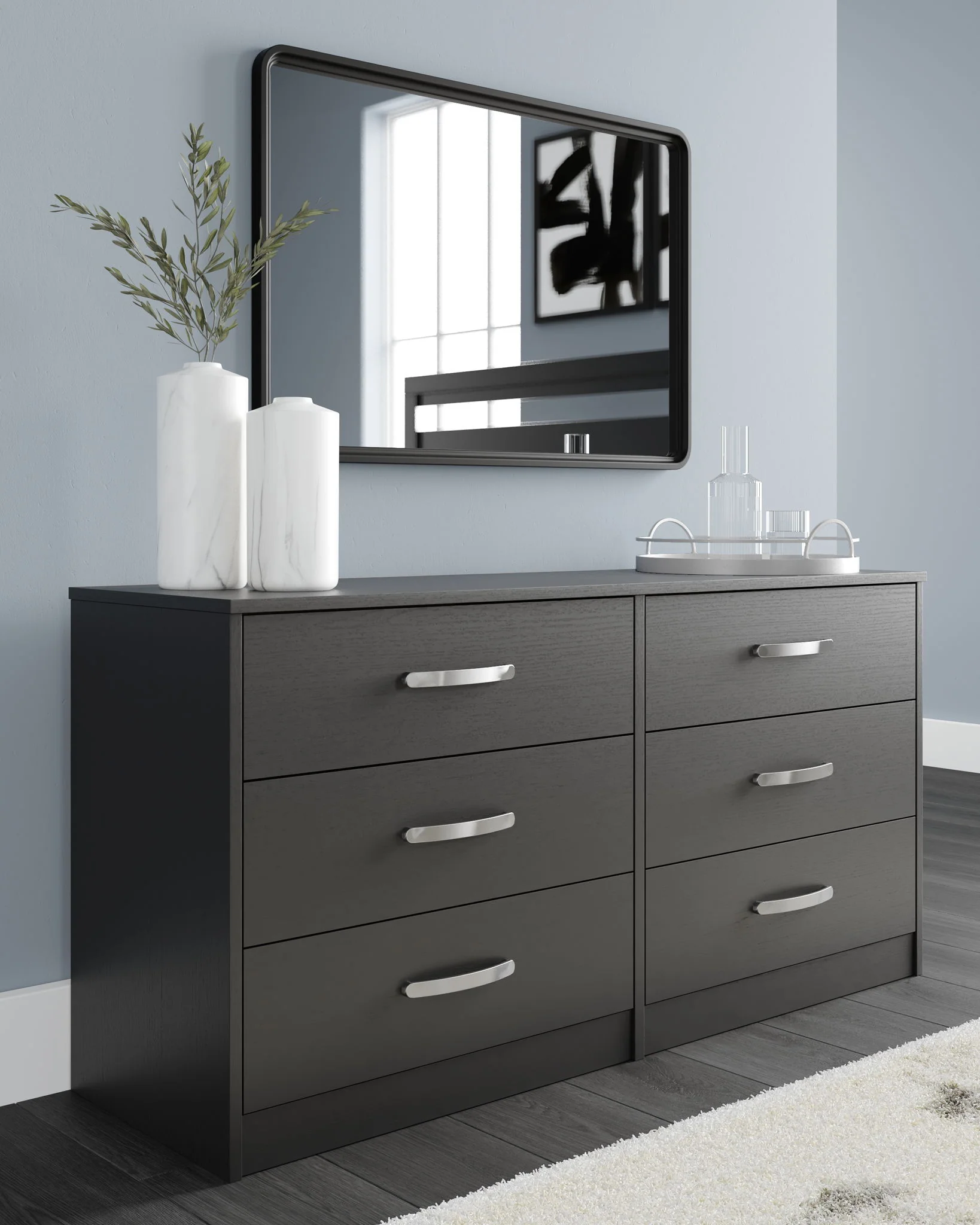 Finch - Six Drawer Dresser - Black - Image 7