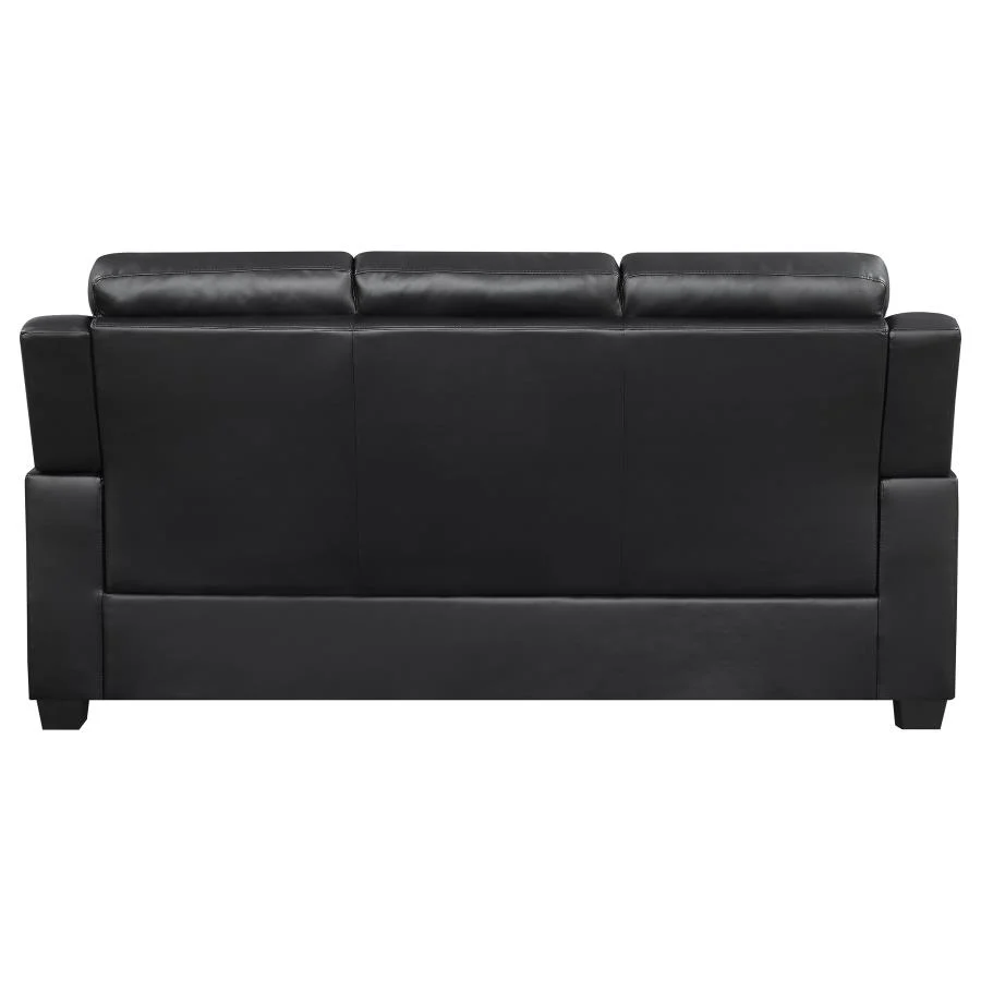 Finley - Upholstered Padded Arm Tufted Sofa - Black - Image 6