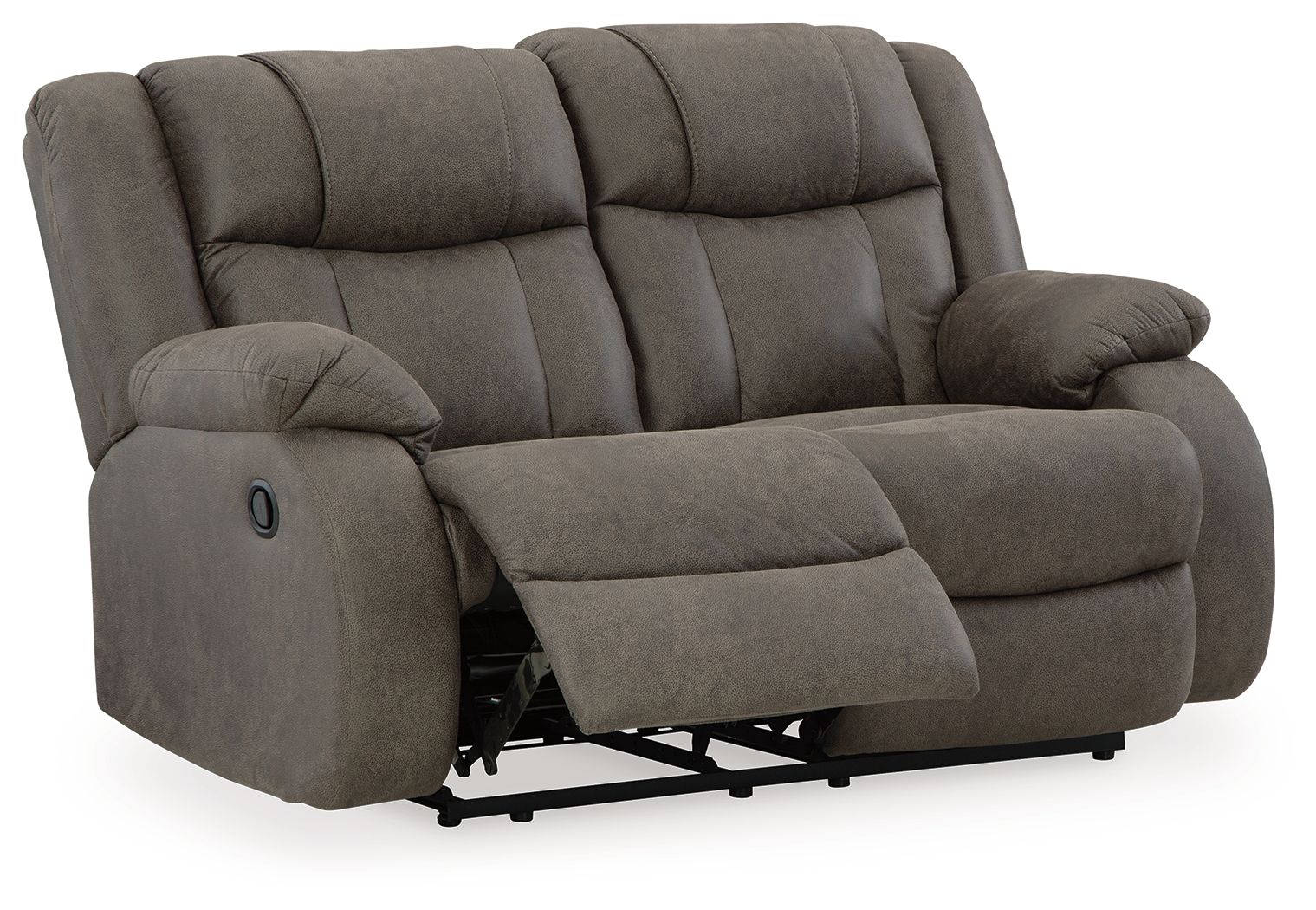 First Base - Reclining Loveseat - Gunmetal - Image 4