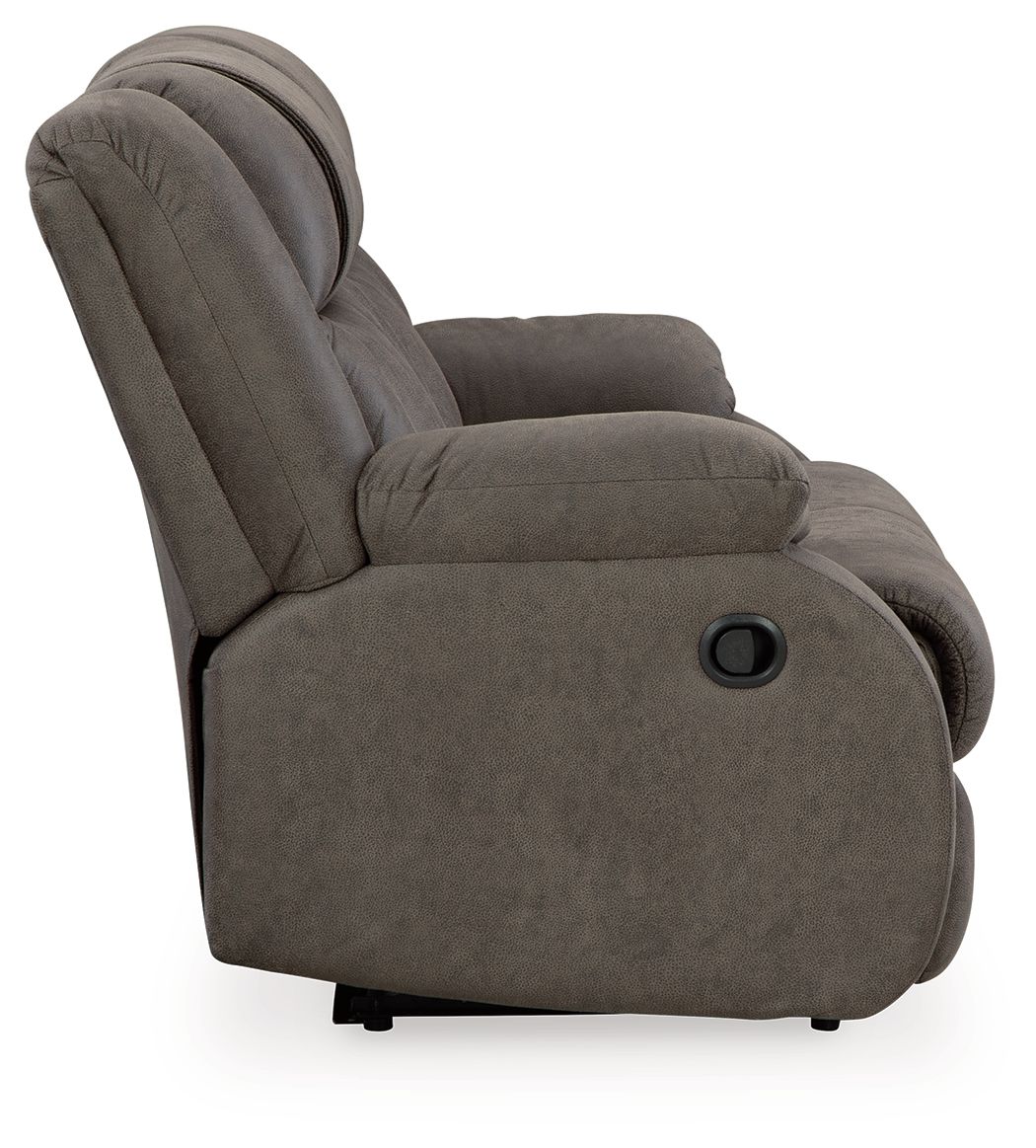 First Base - Reclining Loveseat - Gunmetal - Image 7